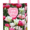 1 shopping bag met tulpen roze 'love what you grow'|ohgreen