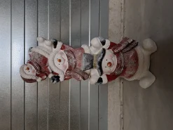 3 sneeuwmannen op elkaar met lichtjes|ohgreen Best