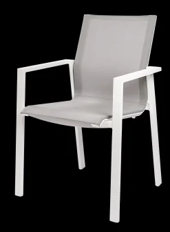 Armstoel Norris wit/licht grijs|ohgreen