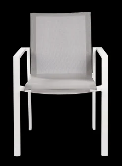 Armstoel Norris wit/licht grijs|ohgreen