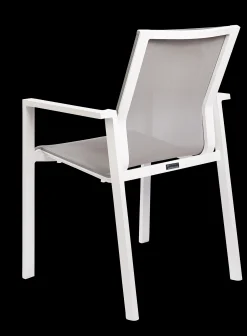 Armstoel Norris wit/licht grijs|ohgreen