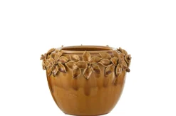 Bloemp bloem keramiek oker l (21x21x16cm)|ohgreen New