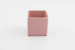BLOEMPOT VIERKANT BASIC MINI Ø 7CM MAT ROZE|ohgreen