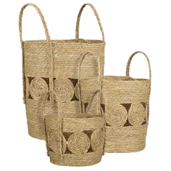 Borno mand rond lichtbruin - h44xd36cm|ohgreen Online