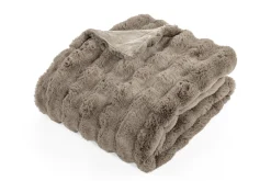Bubble konijnenbont throw - taupe|ohgreen Outlet