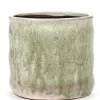 Craquelé Pot flame light green d17,5 h16,5 cm|ohgreen Clearance