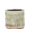 Craquelé Pot flame light green d14 h13 cm|ohgreen Discount