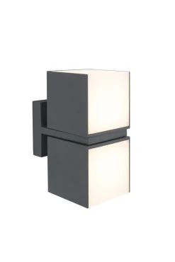 Cuba wandlamp met 2 lichkoppen donkergrijs led 24.4w|ohgreen Hot