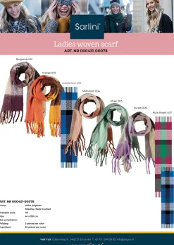 Dames sjaal geruit - bruin|ohgreen Online