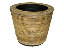 Drypot round stripe grey d27h20cm|ohgreen Outlet