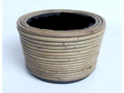 Drypot round stripe grey d19h12cm|ohgreen New