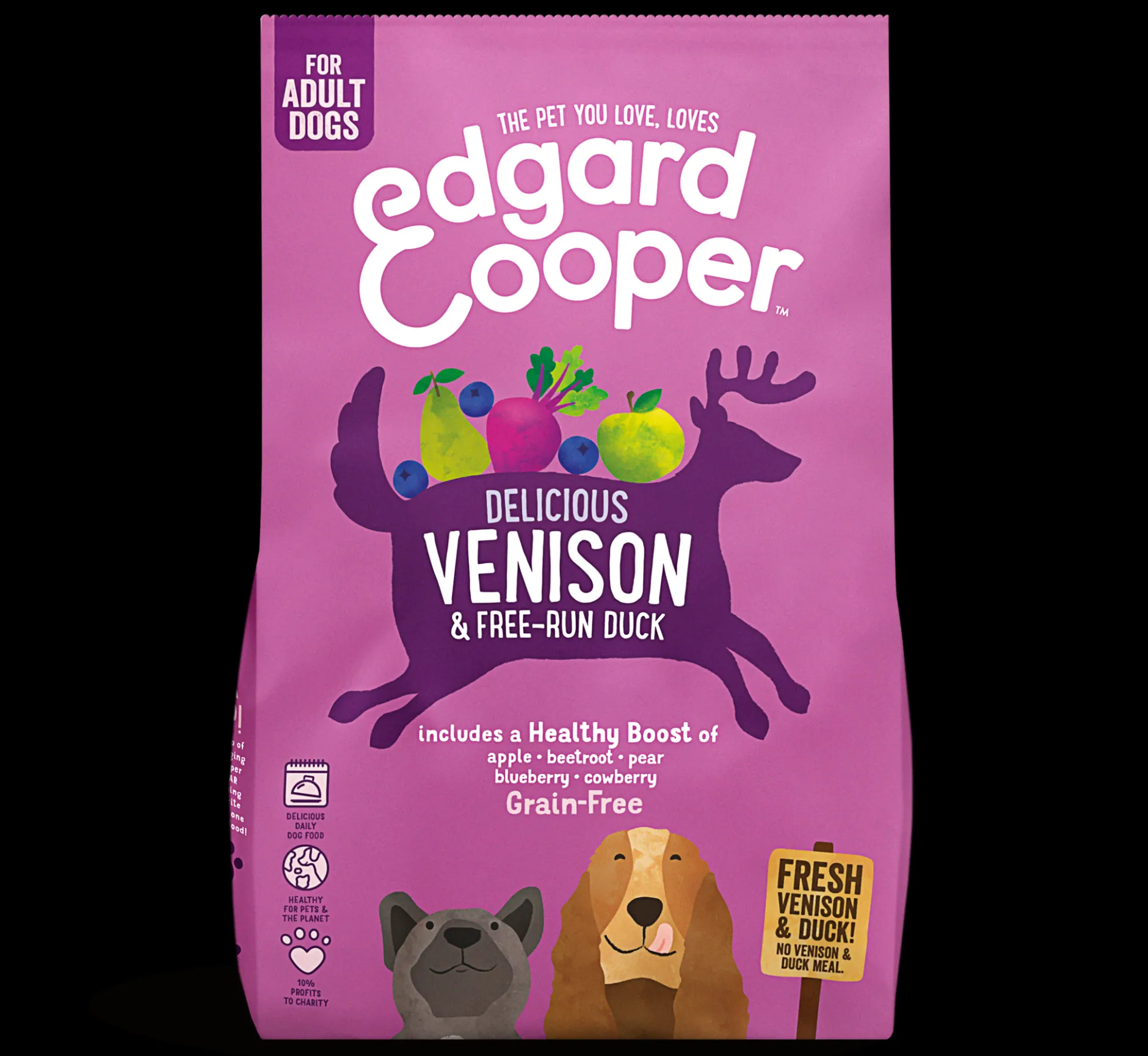 Edgard & cooper, hondenbrokken voor adult met hert & eend, 12kg|ohgreen Outlet