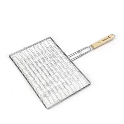 Elastische grill uit chroom en hout 40x28cm FSC 100%|ohgreen New