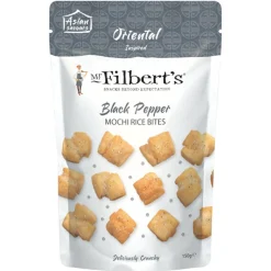 Gefrituurde rijstcrackers met zwarte peper smaak 150g|ohgreen New