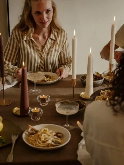 Geribde dinerkaars|ohgreen Sale