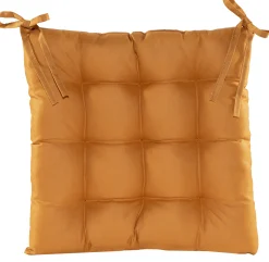 Gewatteerd stoelkussen oker geel 38x38cm|ohgreen Online