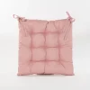 Gewatteerd stoelkussen oud roze 38x38cm|ohgreen Online