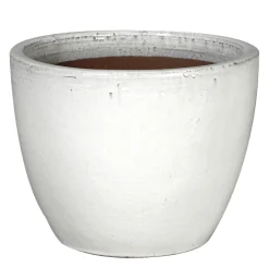 Glazed egg pot white d31h25|ohgreen New