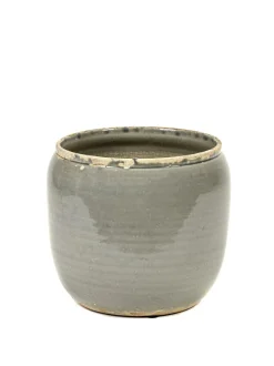 Glazed shades Pot costa s grey d18,5h19|ohgreen
