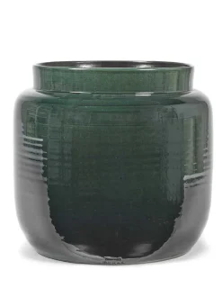 Glazed shades Sierpot l40xb40xh36,5 d.groen|ohgreen Hot