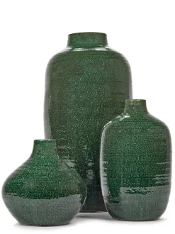 Glazed shades Vaas m 22,5x22,5x36,5 d.groen|ohgreen Outlet