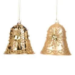 Glazen bel met sterornament|ohgreen Clearance