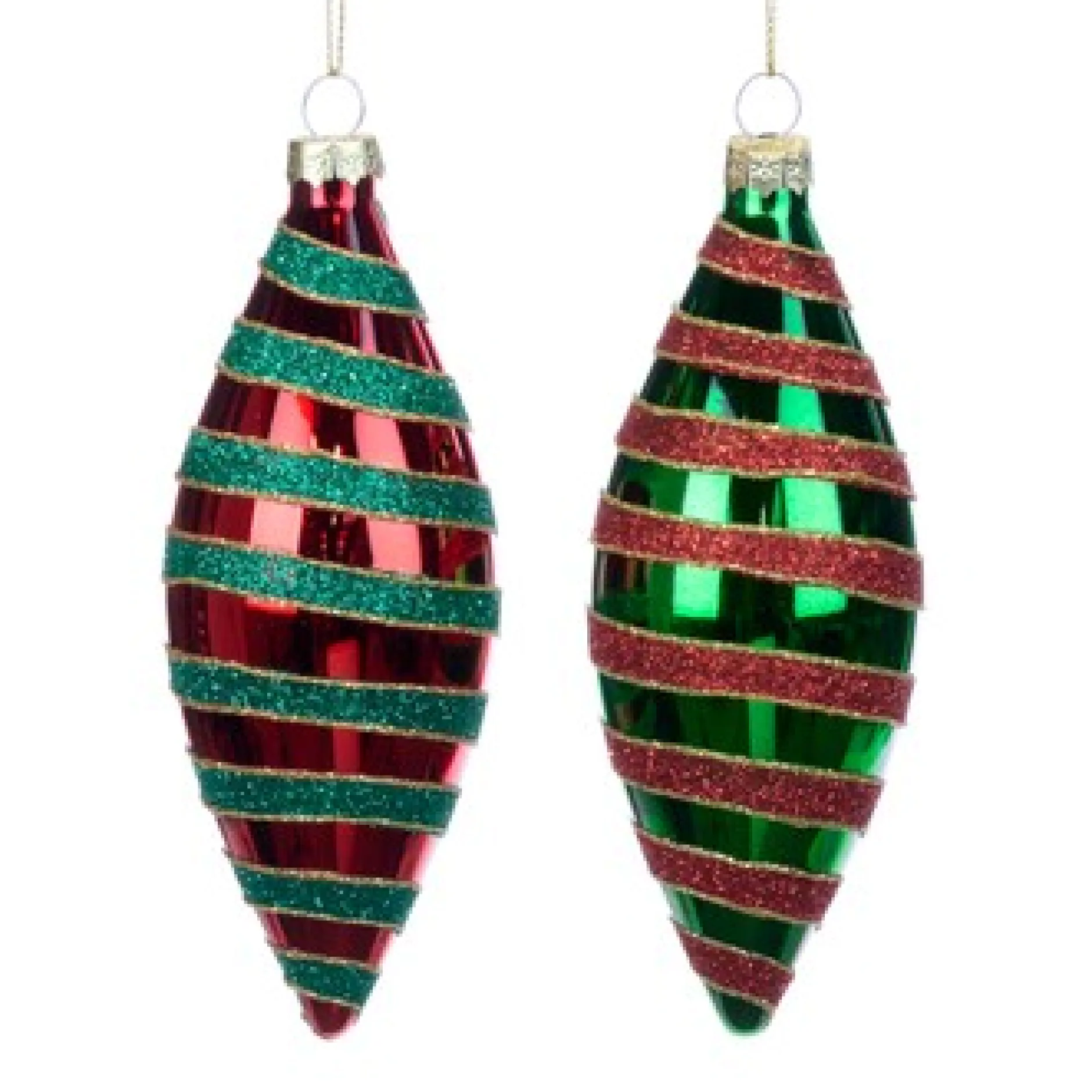 Glitter gestreept ornament|ohgreen Outlet