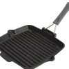 Grillpan met inklapbare greep 24 x 24 cm zwart|ohgreen Best