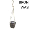 Hanging pot stripe bronze d15h14cm|ohgreen Best