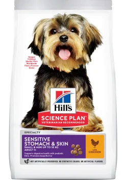 Hill's science plan adult sensitive stomach & skin small & mini hondenvoer kip 1,5kg|ohgreen Online