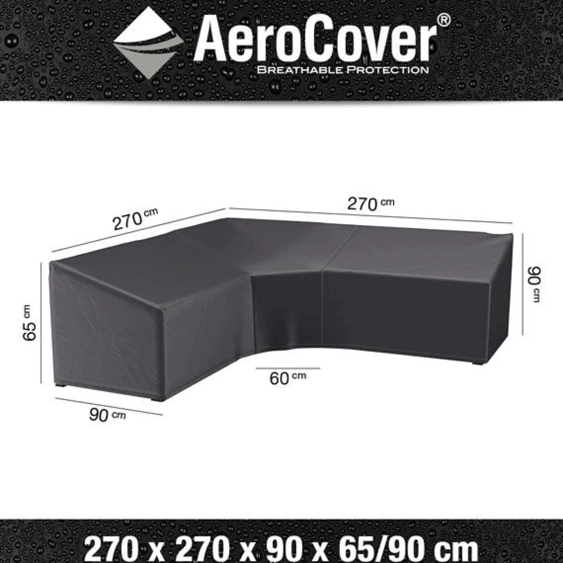 Hoes lounge L/T 270x270x90xh65/90cm|ohgreen Online