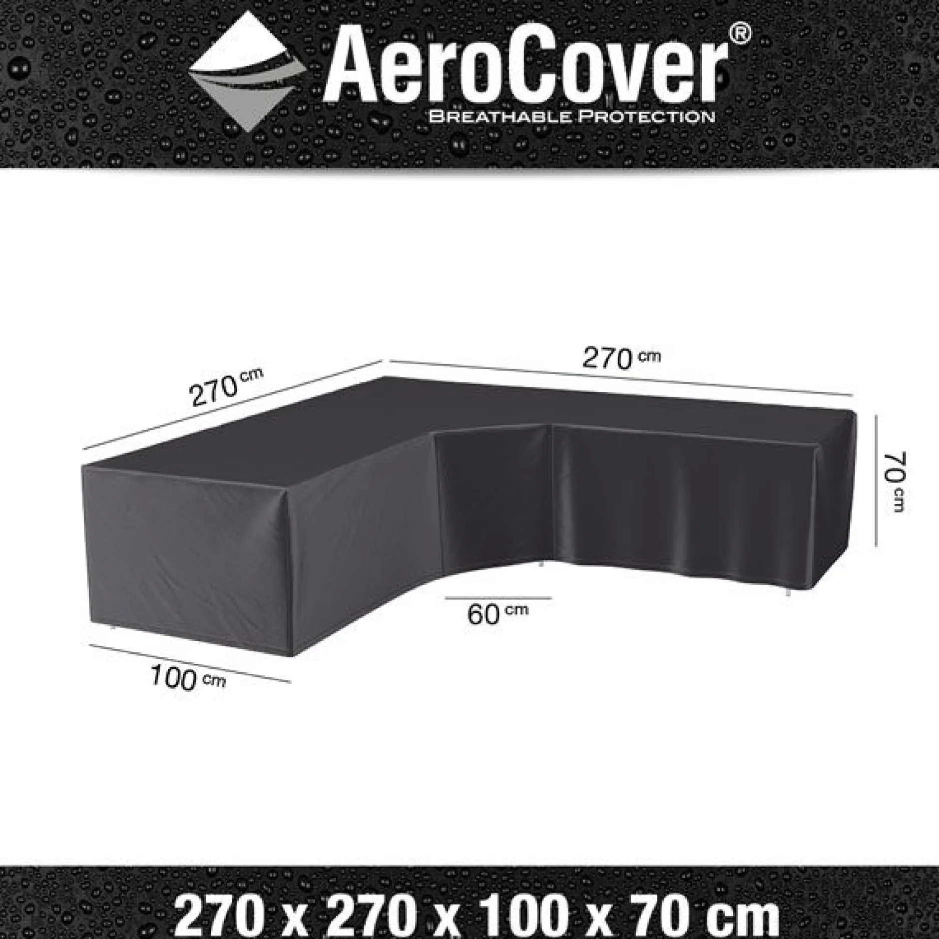 Hoes lounge L/T 270x270x100xh70cm|ohgreen