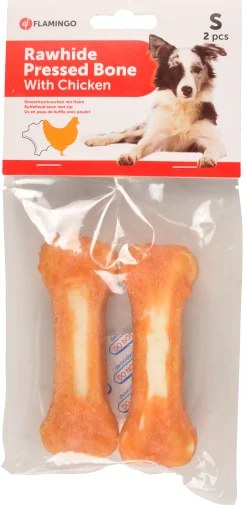 Hondenbeen wit kip 2st-120g-10cm|ohgreen