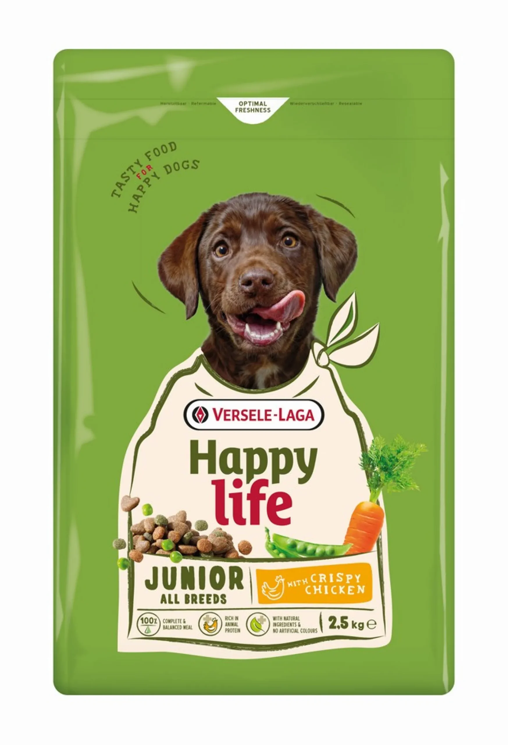 Hondenbrokken happy life junior met kip 2,5kg|ohgreen Outlet