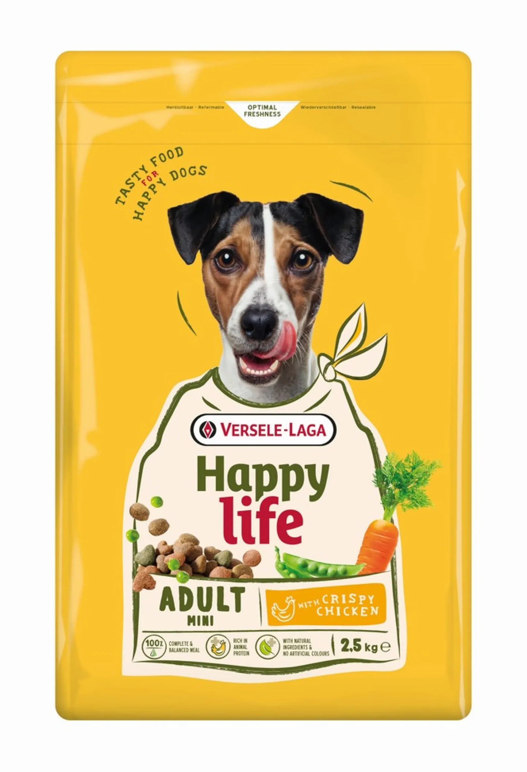 Hondensnackshappy life adult mini met kip 2,5kg|ohgreen