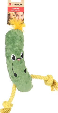 Hondenspeeltje bubto augurk met touw|ohgreen
