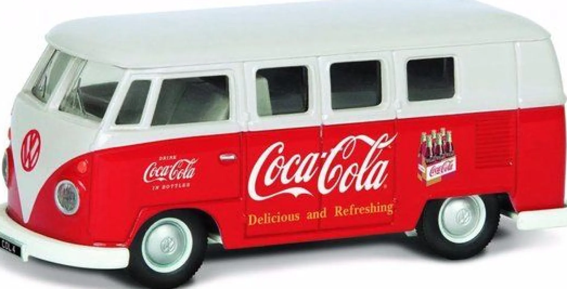 Hornby volkswagen campervan coca-cola 1:43 rood|ohgreen