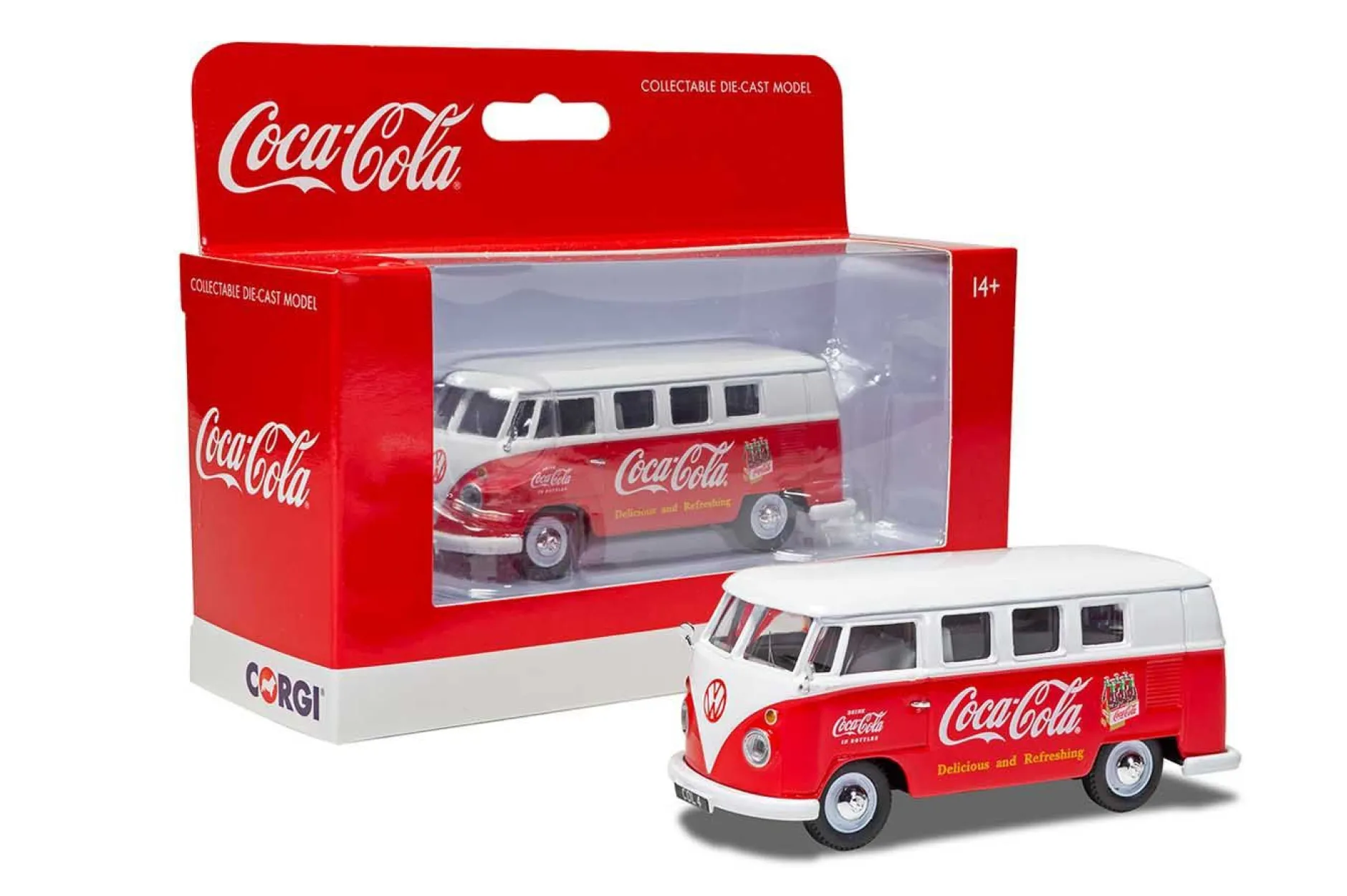 Hornby volkswagen campervan coca-cola 1:43 rood|ohgreen