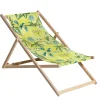Hout strandstoel Mauel pastel yellow|ohgreen Online