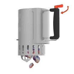 Houtskoolstarter met safe-drop uit rvs Ø16,5cm H27,5cm|ohgreen Discount