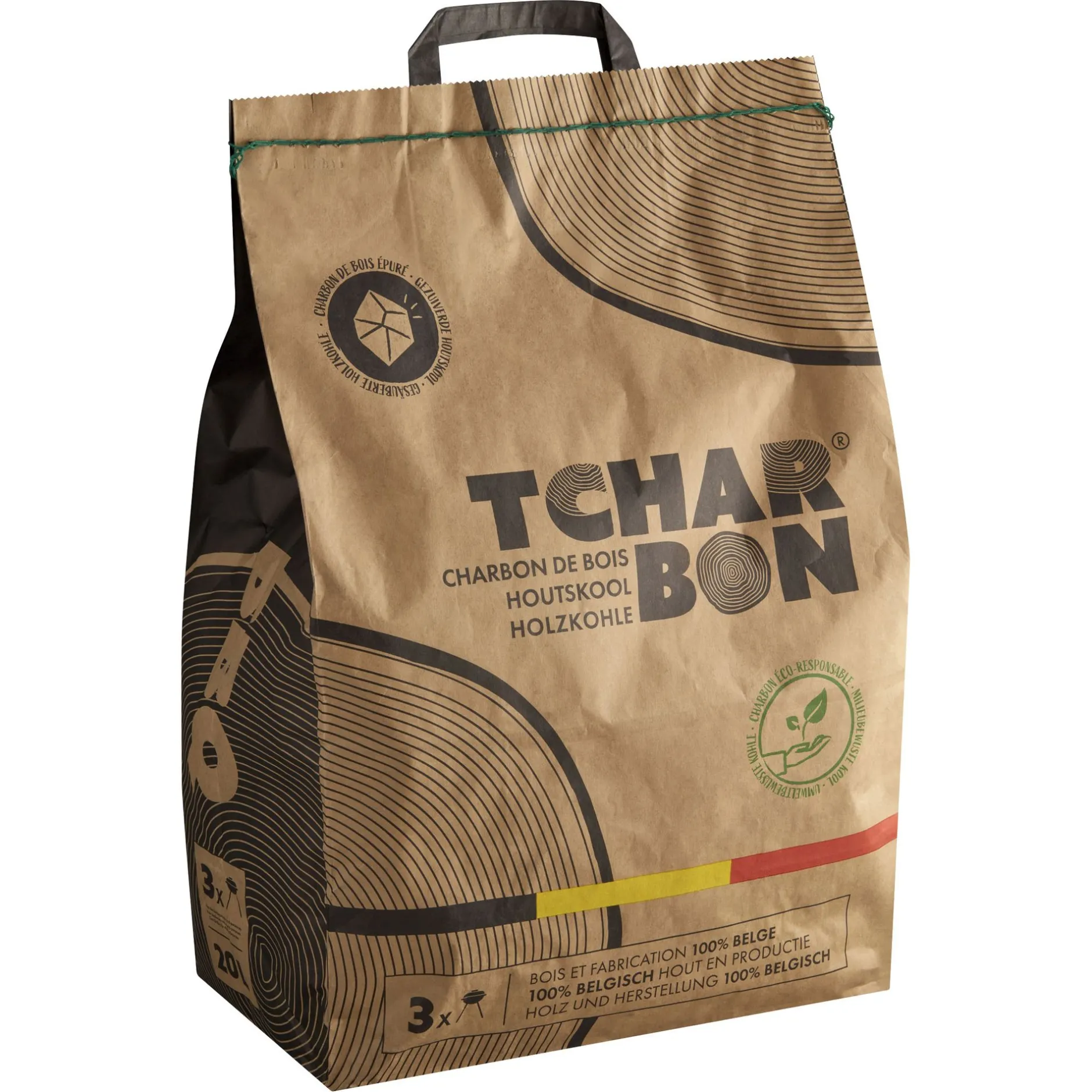 Houtskoolzak 100% belg 3kg|ohgreen Best