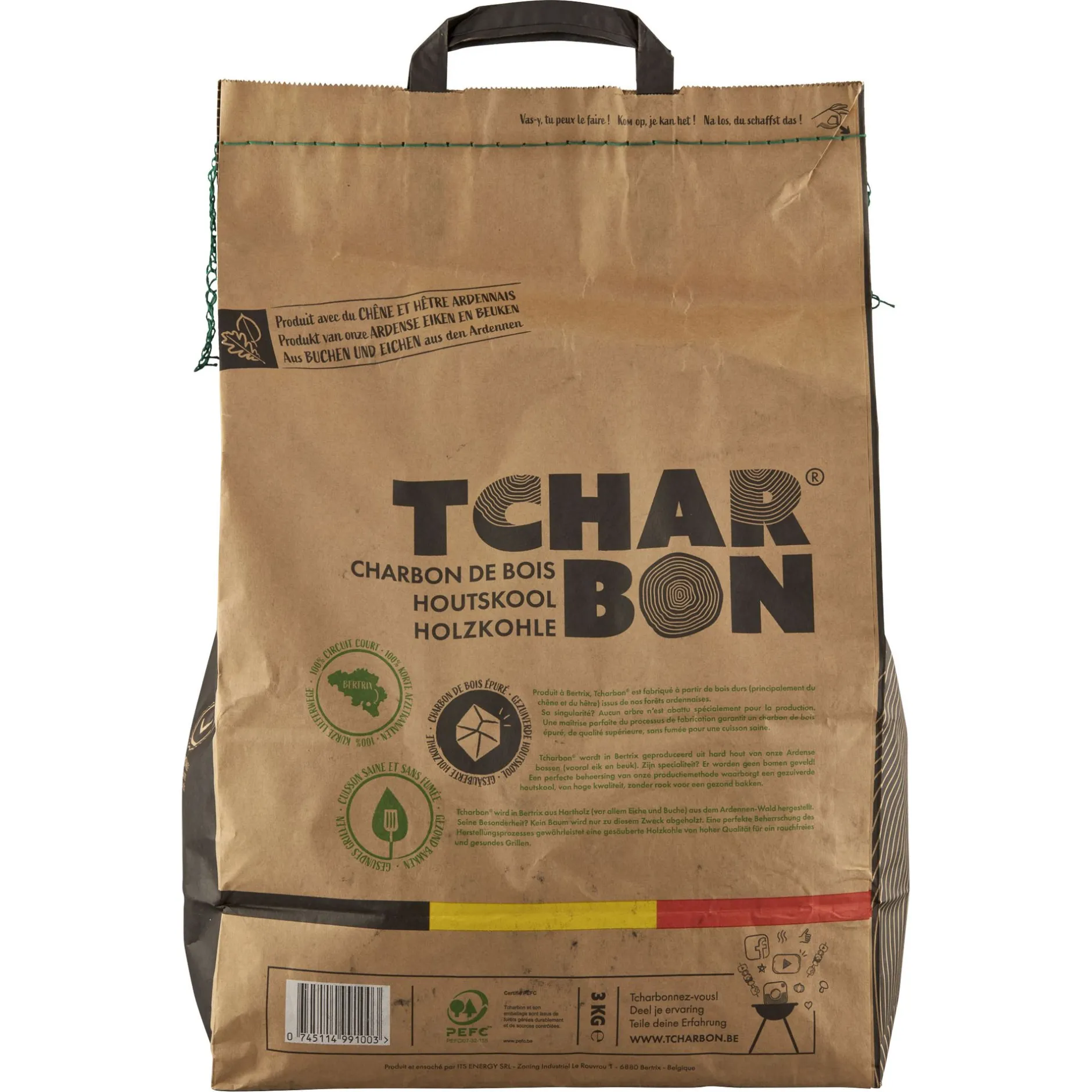 Houtskoolzak 100% belg 3kg|ohgreen Best