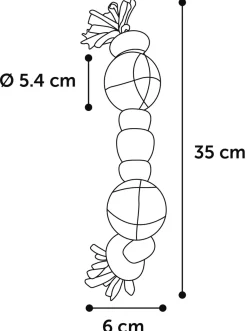Hs vinta touw met ballen mix 31cm|ohgreen Sale