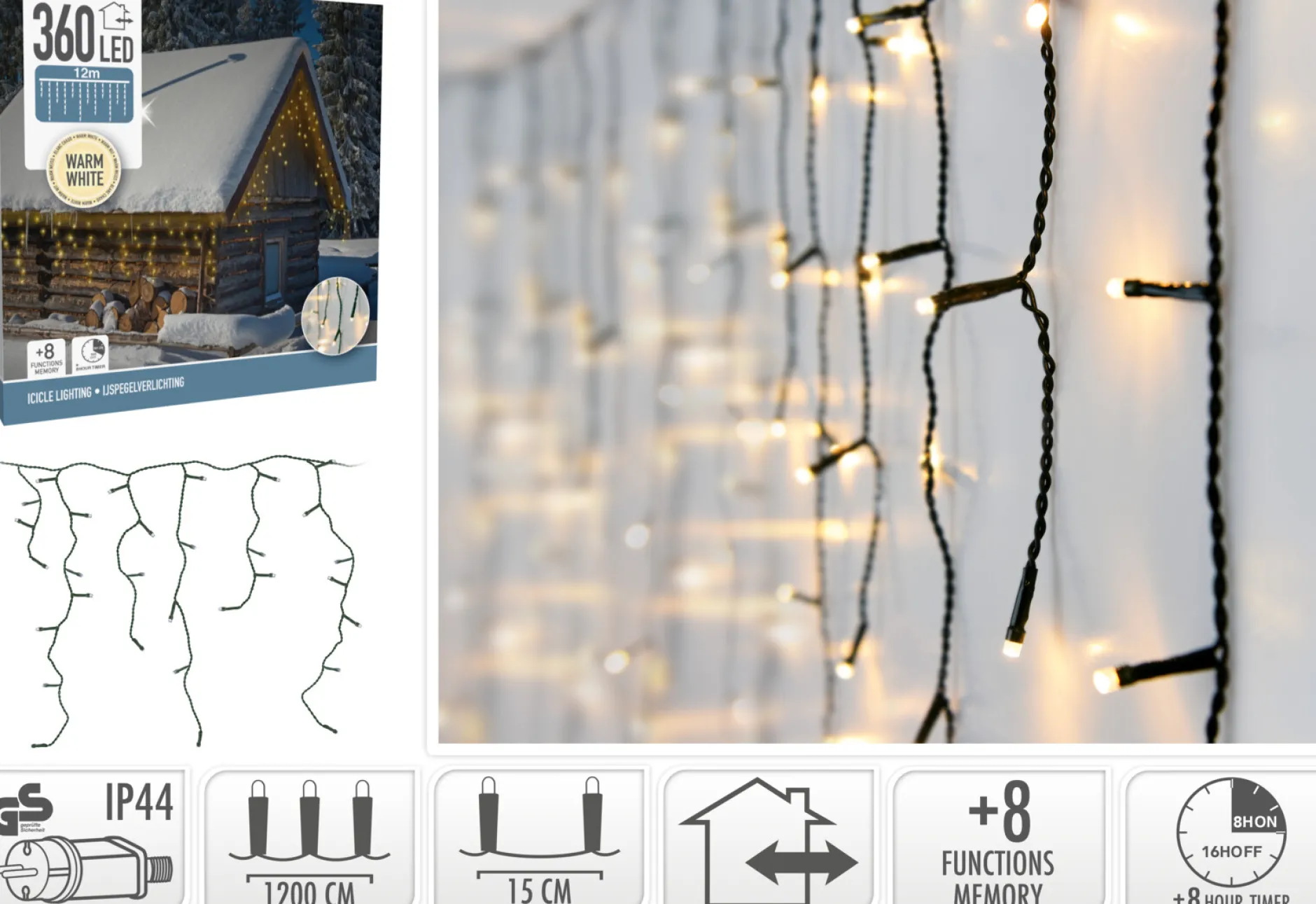 Ijspegelverlichting 360led|ohgreen Best