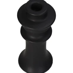 Kandelaar fijn aardewerk zwart 8x8x18cm|ohgreen Online