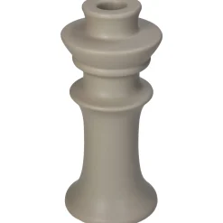 Kandelaar fijn aardewerk beige 8x8x18cm|ohgreen