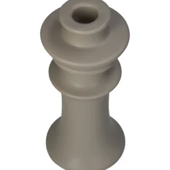 Kandelaar fijn aardewerk beige 8x8x18cm|ohgreen