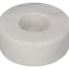 Kandelaar marmer wit 9x9x3cm|ohgreen