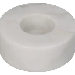 Kandelaar marmer wit 9x9x3cm|ohgreen
