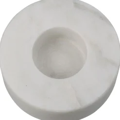 Kandelaar marmer wit 9x9x3cm|ohgreen